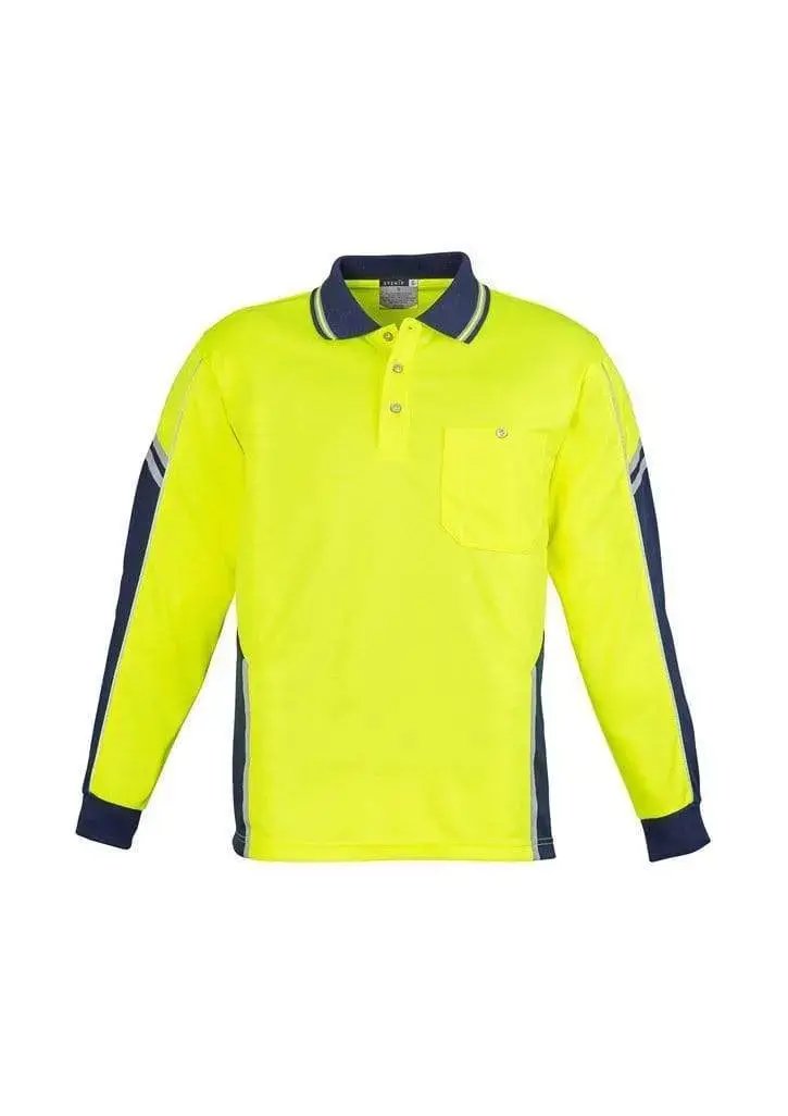 SYZMIK Men’s Hi Vis Squad L/S Polo ZH238 Metro Workwear.